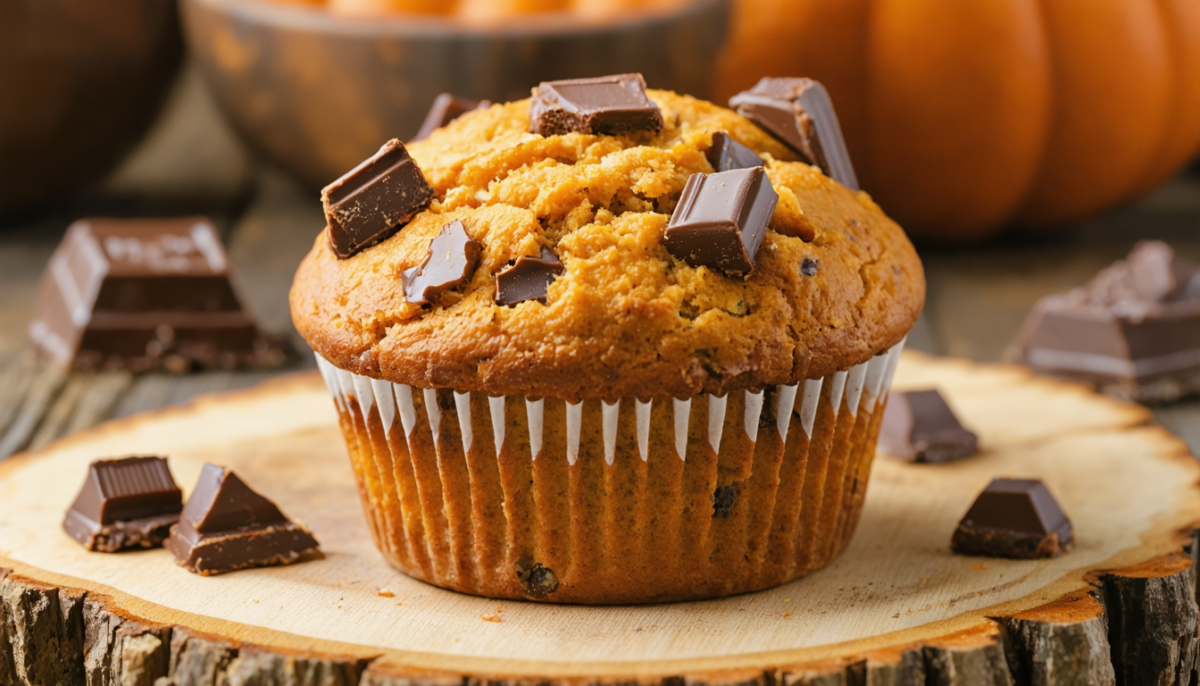 découvrez notre muffin gourmand à la courge et chocolat, une recette sans beurre, parfaite pour une pause sucrée saine et délicieuse.