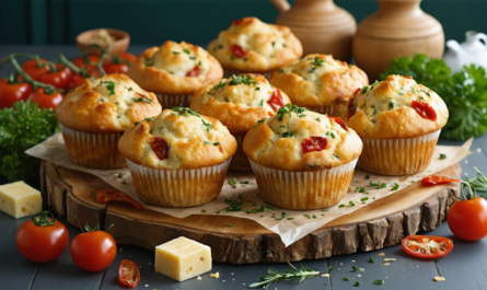 découvrez notre recette de muffins délicieux au thon et tomates séchées, sans beurre, parfaits pour une collation saine et savoureuse.