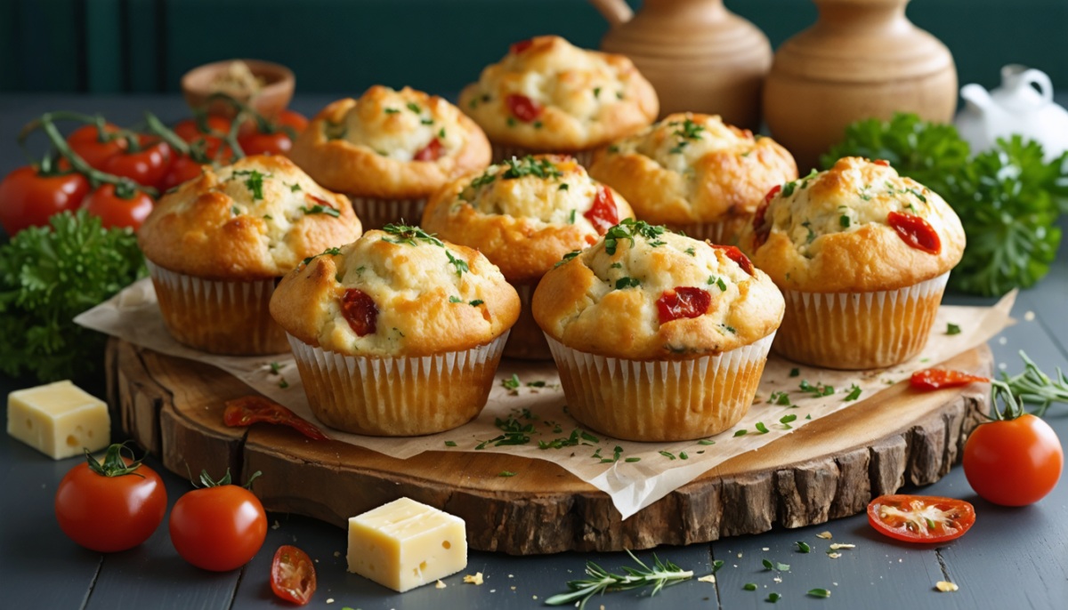 découvrez notre recette de muffins délicieux au thon et tomates séchées, sans beurre, parfaits pour une collation saine et savoureuse.