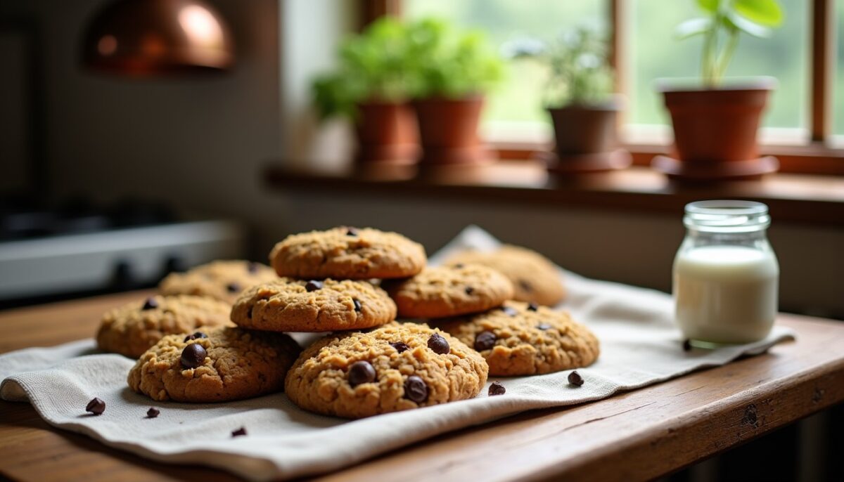 Biscuits croustillants aux céréales et chocolat – une recette sans farine