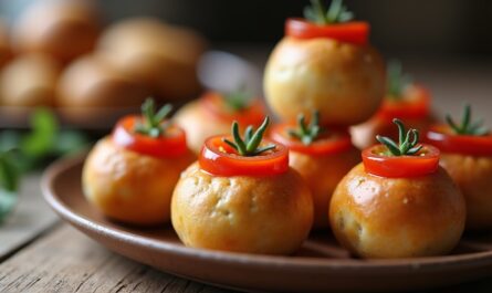Délicieux petits pains garnis à la tomate et au thon