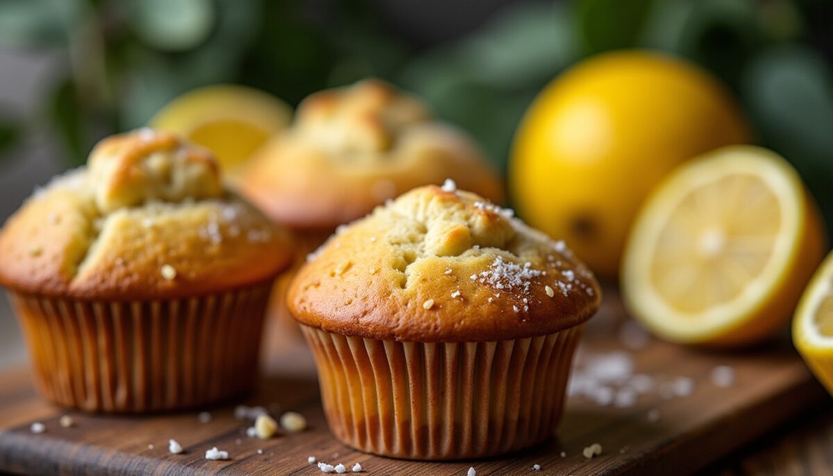Délicieux muffins acidulés à la groseille et au citron