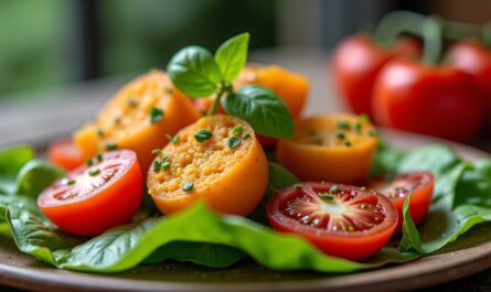 Délicieuse salade estivale aux poivrons croquants et tomates fraîches