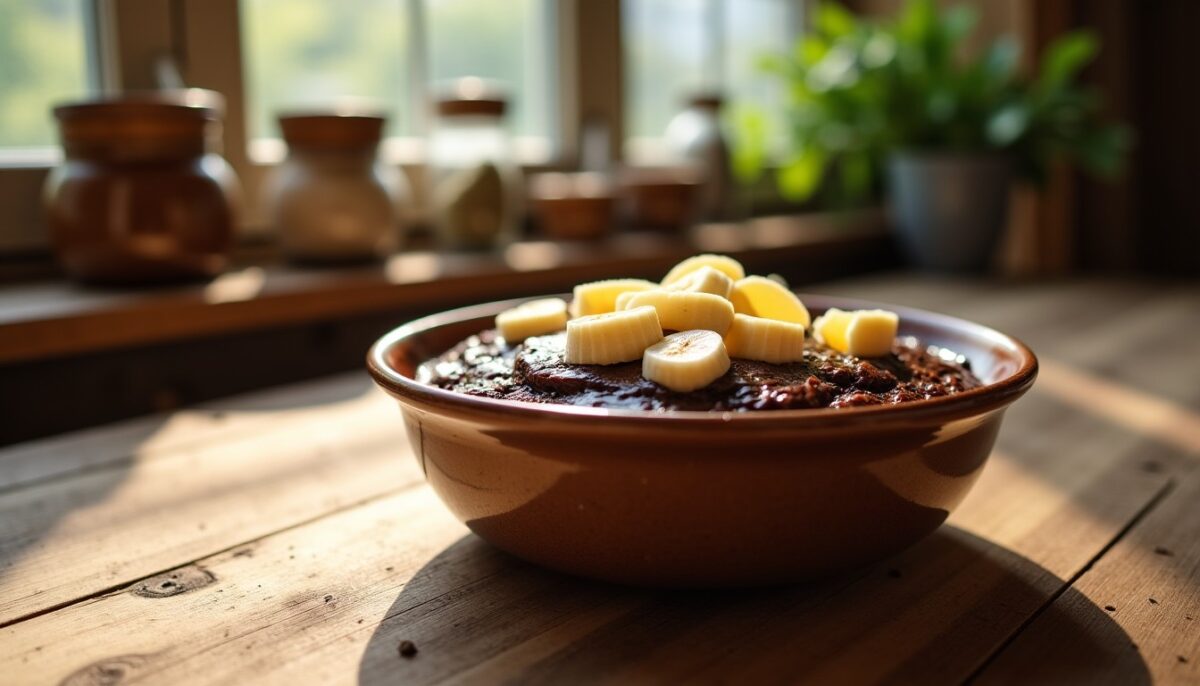 Délice express : bowl cake gourmand au chocolat et à la banane