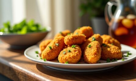 Nuggets de poulet croustillants, cuits au four pour une gourmandise sans friture