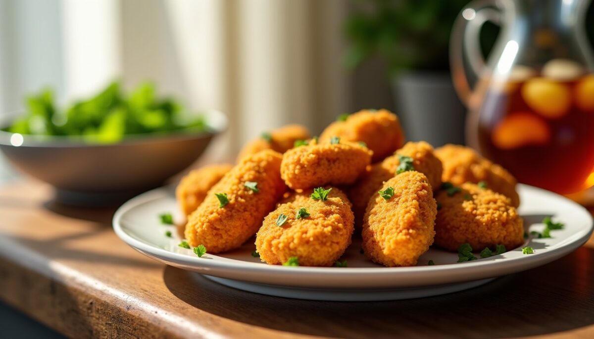 Nuggets de poulet croustillants, cuits au four pour une gourmandise sans friture