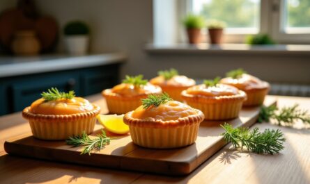 Délicates mini tourtes au saumon pour un repas léger et savoureux