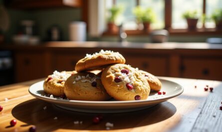 Biscuits aux noix de coco et cranberries sans une once de beurre