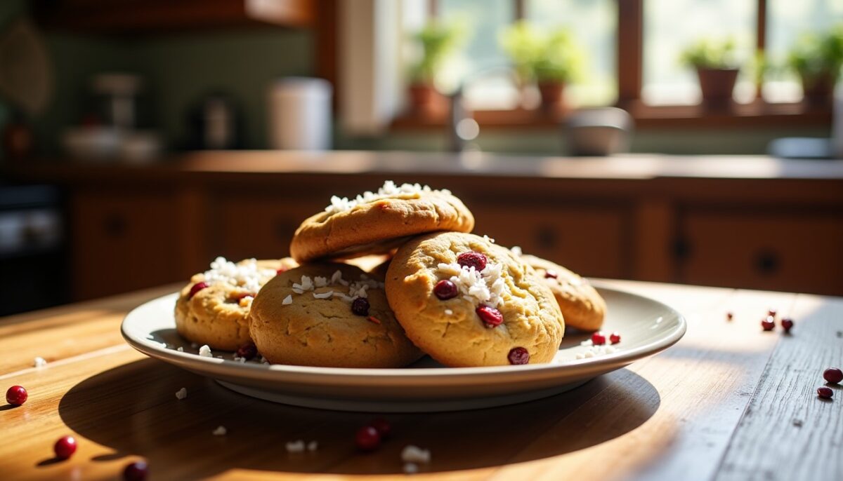 Biscuits aux noix de coco et cranberries sans une once de beurre