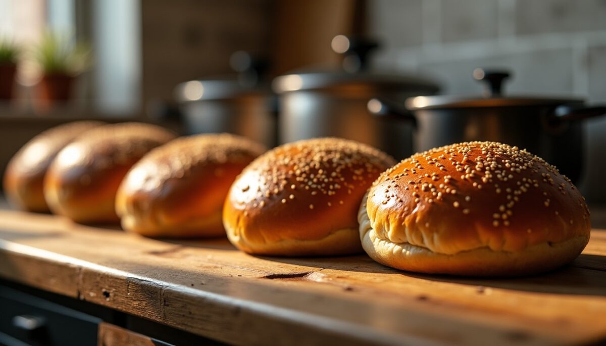 Délicieux petits pains maison pour hamburgers gourmands