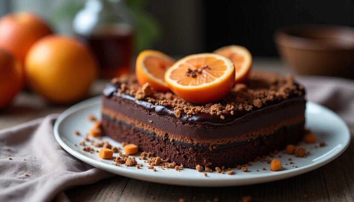 Délice chocolat-poire : gâteau-tarte gourmand sans beurre ni lactose