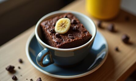 Mug Brownie Chocolat-Banane : Le Délice Sans Gluten à Déguster en Un Instant