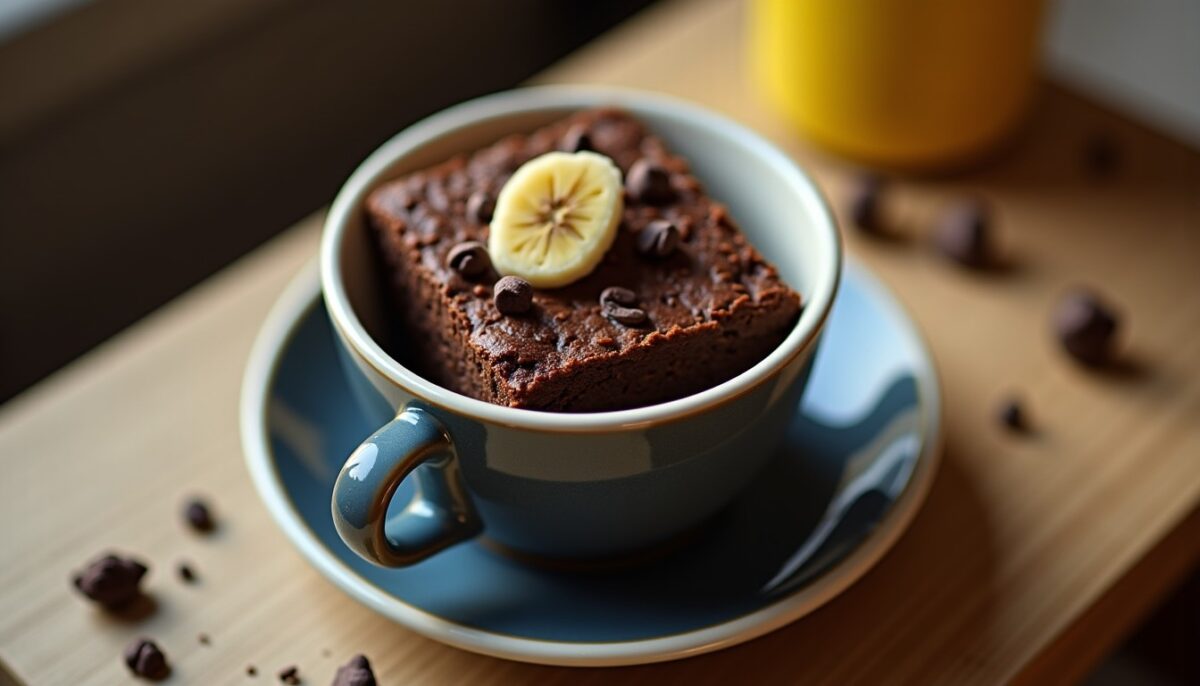 Mug Brownie Chocolat-Banane : Le Délice Sans Gluten à Déguster en Un Instant