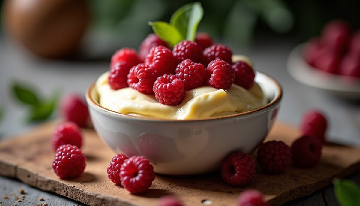 Délice vapeur : Crème onctueuse au thé et aux fruits rouges