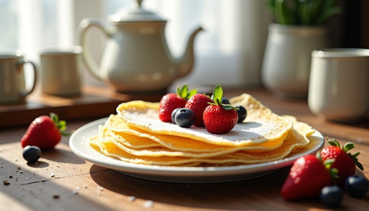 Délicieuses crêpes aériennes pour un plaisir léger