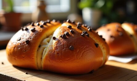 Douce brioche moelleuse parsemée de délicieuses pépites de chocolat