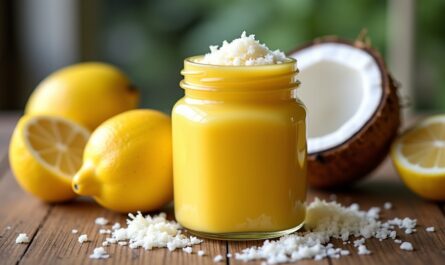 Délice acidulé : Lemon curd exotique à la noix de coco