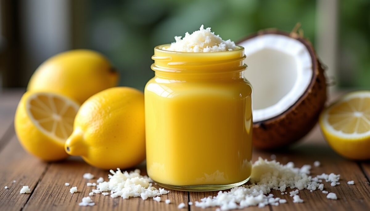 Délice acidulé : Lemon curd exotique à la noix de coco