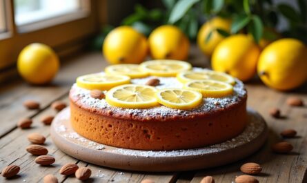 Délice moelleux au citron et aux amandes : une alliance acidulée et gourmande