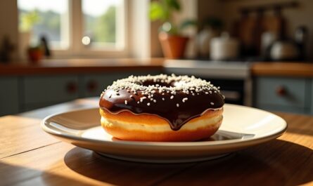 Délice gourmand : donuts au chocolat et noix de coco fondante