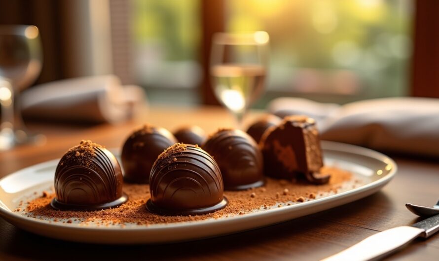 Délices gourmands : truffes au praliné, chocolat fondant et touche de cannelle