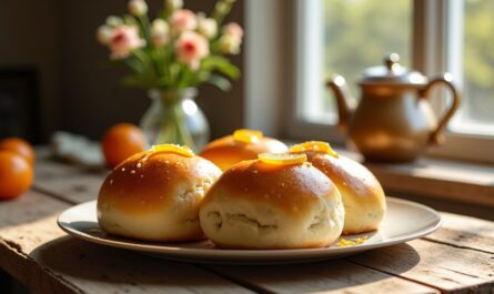 Délices moelleux : Petits pains au lait parfumés à l’orange
