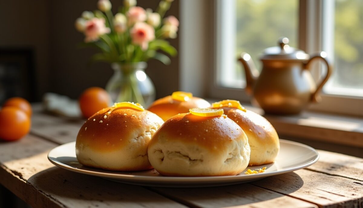 Délices moelleux : Petits pains au lait parfumés à l’orange