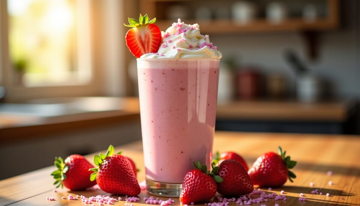 Les secrets pour préparer un milkshake à la fraise maison onctueux et savoureux
