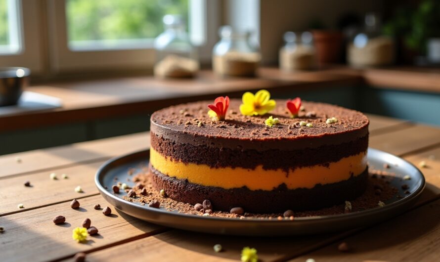Délice léger au chocolat et courge : gâteau mousseux sans beurre, sucre ajouté ni gluten