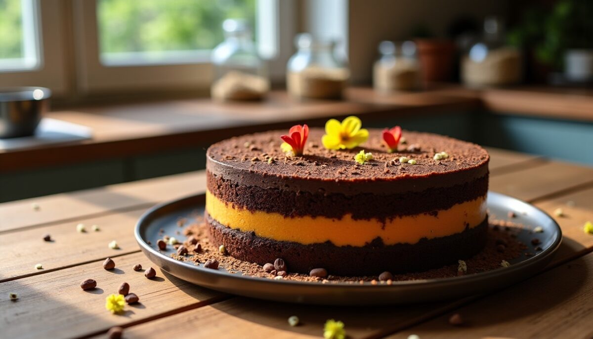 Délice léger au chocolat et courge : gâteau mousseux sans beurre, sucre ajouté ni gluten